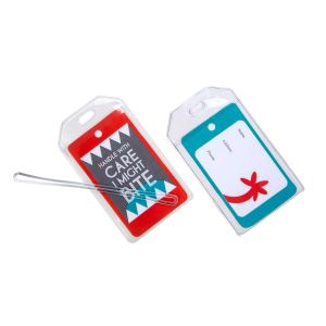 LUGTAGKIT Clear Vinyl Luggage Tag and 6
