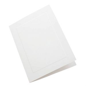 N210 White Linen Embossed Panel Cover Stock 80# – 4 5/8” x 6 ¼”