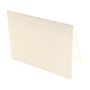 N221 Cream Linen Embossed Panel Cover Stock 80# – 4 ¼” x 5 ½”