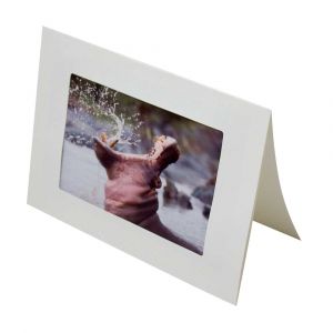 PJ01111 5 1/8” x 7” Natural Frame Card with Rectangle Cut for 3 1/2” x 5” Print
