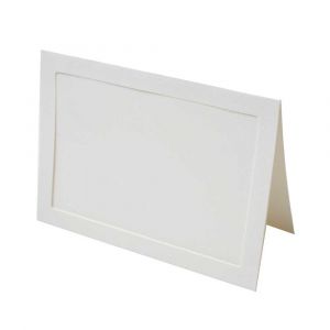 PJ01113 5 1/8” x 7” Natural Frame Card with Rectangle Cut for 5” x 7” Print