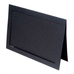 PJ02113 5 1/8” x 7” Black Frame Card with Rectangle Cut for 5” x 7” Print