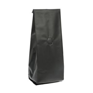 SGC1BM Matte Black Coffee Bag with Valve - 3 1/8