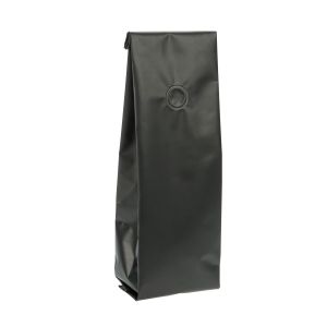 SGC2BM Matte Black Coffee Bag with Valve - 3 3/8