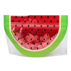 SP3WZ Watermelon Shaped Zipper Pouch - 8 1/4