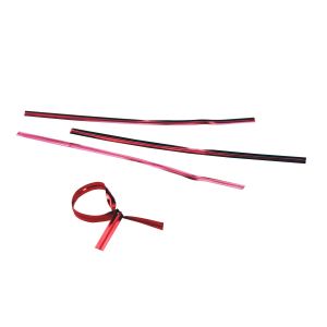TT6MR Red Metallic Plastic Twist Tie - 6