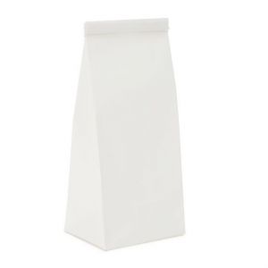TTB1W White Kraft Tin Tie Bag - 3 3/8