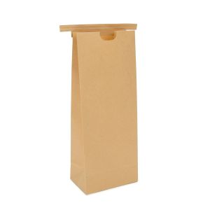 TTB2K Kraft Tin Tie Bag - 4 1/4