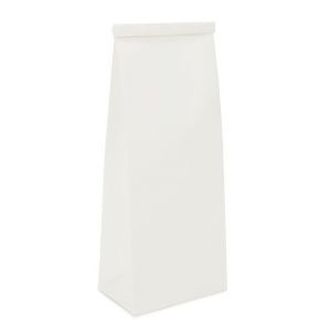 TTB2W White Kraft Tin Tie Bag - 4 1/4