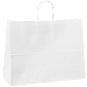WPHB1696 White Paper Handle Bags - 16