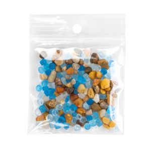 Z3R2H2H 3 Mil Crystal Clear Zip Bags – 2 ½” x 2 ½” (Round Hang Hole)
