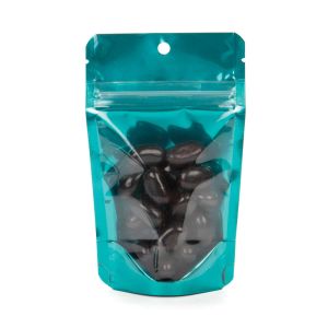 ZBGB1TL Teal Zipper Gusset Bag/Hang Hole - 3 1/8