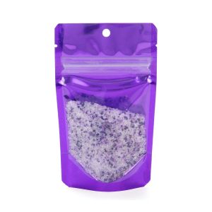 ZBGB1VL Violet Zipper Gusset Bag/Hang Hole - 3 1/8