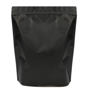 ZBGBB9 Black Matte Zipper Gusset Bag - 14 3/4