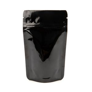 ZBGM1B Metallized Black Stand Up Zipper Pouch – 3 1/8” x 2” x 5 1/8”