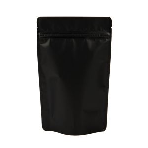 ZBGM3MB Black Matte Zipper Gusset Bag - 5 1/8