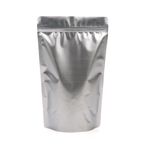 ZBGM4S Metallized Silver Stand Up Zipper Pouch – 6 ¾” x 3 ½” x 11 ¼”