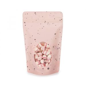 ZBGSW3EP Specialty Stand Up Zipper Pouch Pink Speckled Egg - 5 1/8