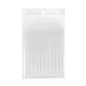 ZR3H5 2 Mil Crystal Clear Zip Bags – 3 ½” x 5” (Round Hang Hole)