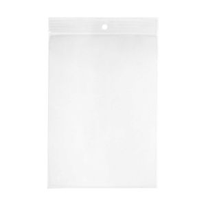ZR58 2 Mil Crystal Clear Zip Bags – 5” x 8” (Round Hang Hole)