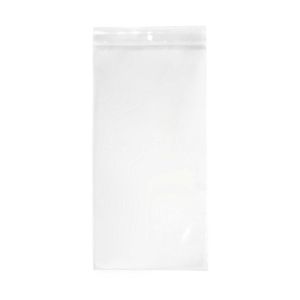 ZR610 2 Mil Crystal Clear Zip Bags – 6” x 10” (Round Hang Hole)
