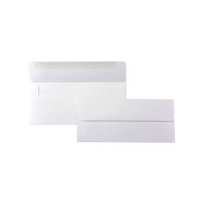 E1D0 White #10 Square Flap Premium Vellum Envelope – 4 1/8” x 9 ½”