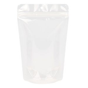 ZBGE3 Eco Clear PLA Stand Up Zip Pouch - 5 1/8