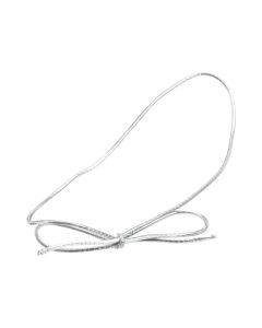 10MS Metallic Silver Elastic Stretch Loop - 10"
