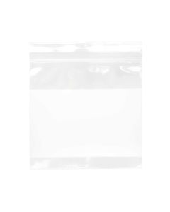 2WE12H 2 Mil Polyethylene Zipper Bag – 12 ½” x 12 ½” (White Block)