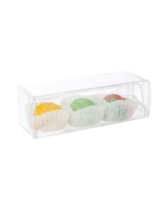 CNDY196 Chocolate & Truffle Box Set w/Insert (Holds 3 Standard Chocolates) – 1 3/8” x 4 ¼” x 1 3/8”