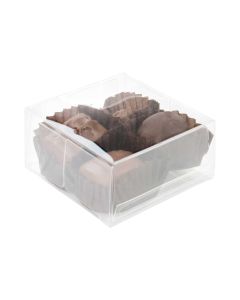 CNDY227 Chocolate & Truffle Box Set w/Insert (Holds 4 Standard Chocolates) – 2 ¾” x 2 ¾” x 1 7/16”