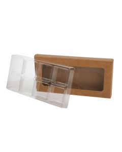 CNDY273 Kraft Artisan Candy Box Set (Holds 8) – 2 ¾” x 5 7/16” x 13/16”