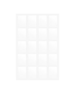 CS3 Clear Rectangle Seals – 7/8” x 1 ¼” – 20 per Sheet