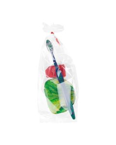 FDAGB13 Crystal Clear Side Gusset Bag – 3 ½” x 2 ¼” x 9 ¾”