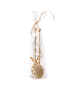 FGPBH10 Heat-Sealable Flat Bottom Gusset Bag with Paper Insert – 1 3/4" x 1 3/4" x 8 1/2"