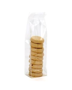 FGPBH17 Heat-Sealable Flat Bottom Gusset Bag with Paper Insert – 2 3/4" x 2" x 10"