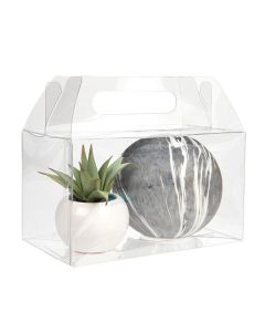 FPLB173 Clear Gable Box with Handle - 7" x 4" x 4"