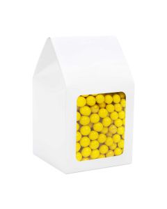 FS330 White Tapered Box with Window – 3 ½” x 3 ½” x 6 ½”