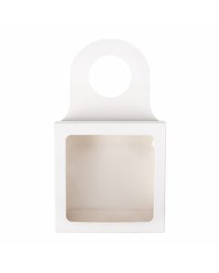 FS356W Hanging White Wine Bottle Box - 3 5/8"  x 3 5/8" x 1 1/8"