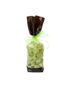 G1BN Chocolate Brown Printed Gusset Bag - 2" x 1 7/8" x 9 1/2"