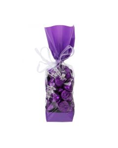 G1PL Purple Band Printed Gusset Bag - 2" x 1 7/8" x 9 1/2"
