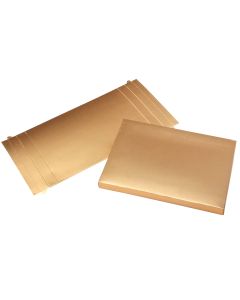 GD3 Clear-Top Card Boxes Gold -   4 1/2" x 6" x 5/8"