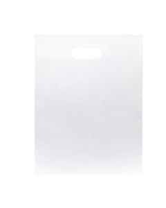 H1215FT1 Frosted Die Cut Handle Shopping Bags - 12" x 15"