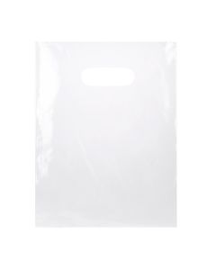 H912CL1 Clear Die Cut Handle Shopping Bags - 9" x 12"