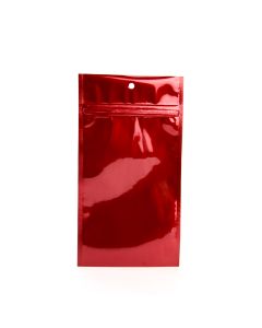 HZBB5MR Red Zip Top Hanging  Bag – 4” x 6 ½”