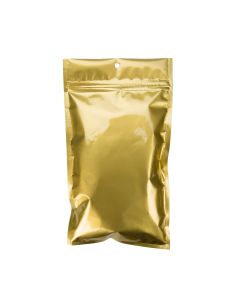 HZBB6MG Gold Zip Top Hanging  Bag – 5” x 8 3/16”