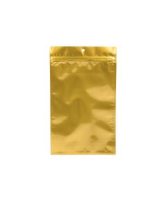 HZBB7MG Gold Zip Top Hanging  Bag – 6” x 9 ¼”