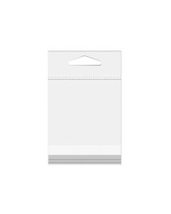 J6 Crystal Clear Jewellery Hang Bags – 4” x 4” (Bottom Loading)