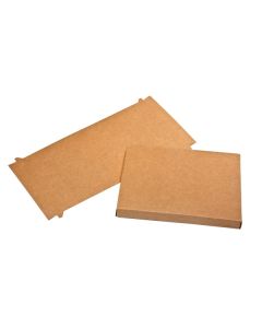 KR1 Clear-Top Card Boxes Kraft -   5 3/8" x 7 1/2" x 5/8"
