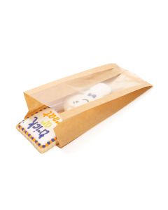 KSG2 Kraft Side Gusset Bags - 3" x 2" x 6 1/2"